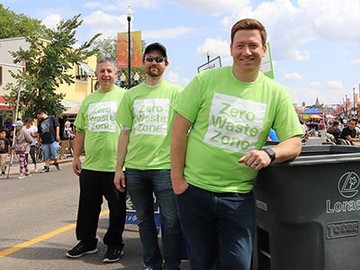 AA employees volunteer in the Zero Waste Zone